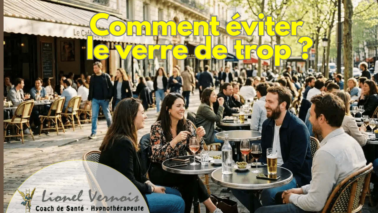 Groupe d’amis dégustant des boissons sur une terrasse parisienne, ambiance estivale et conviale en plein air.